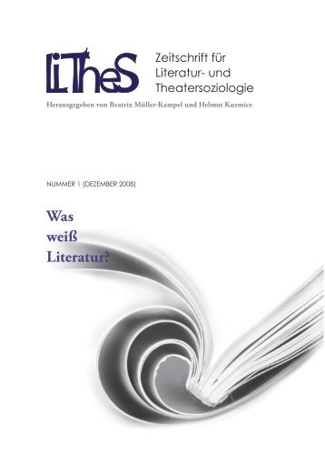 Was weiß Literatur? - bei LiTheS - Karl-Franzens-Universität Graz
