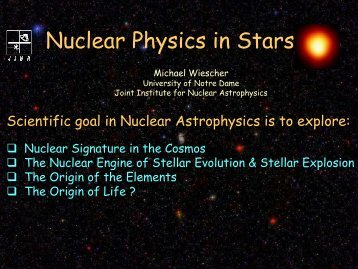 Nuclear Physics in Stars - The Joint Institute for Nuclear Astrophysics