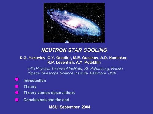 NEUTRON STAR COOLING