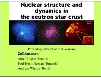 title:"Nuclear structure and dynamics in the neutron star crust"