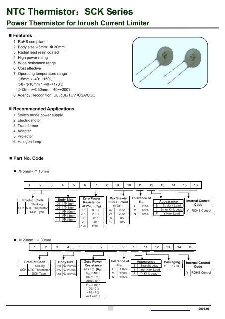 1x NTC-Thermistor SCK 473 – Temperatursensor