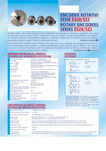 encoder rotativi serie e520/521 rotary encoders series ... - JIN ZON
