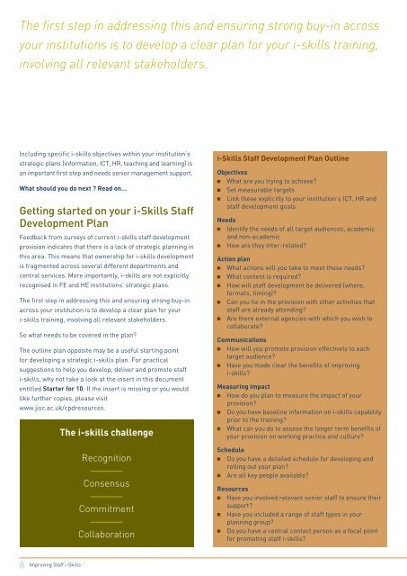 Improving Staff i-Skills - Jisc