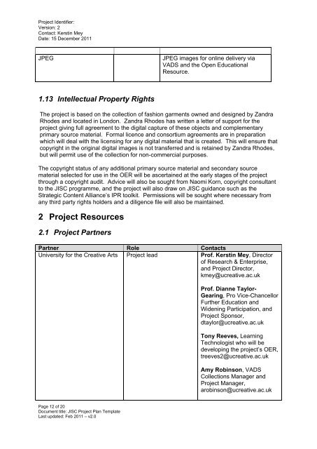 Download Project Plan (PDF) - Jisc