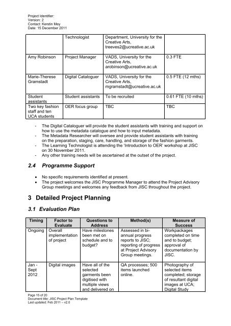 Download Project Plan (PDF) - Jisc