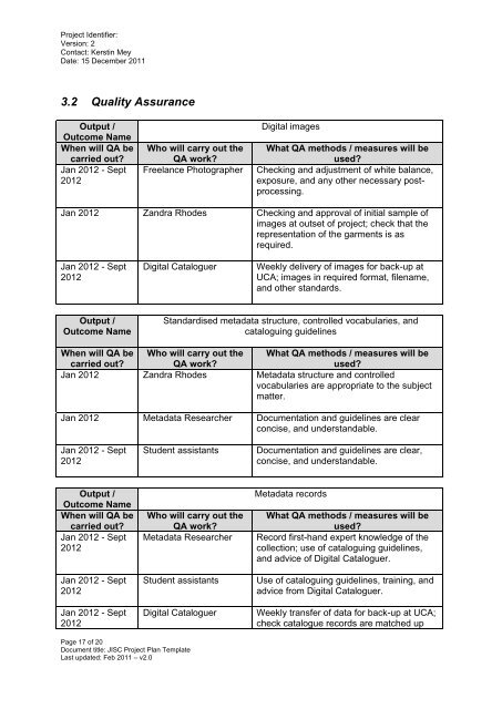 Download Project Plan (PDF) - Jisc