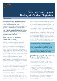 Deterring, Detecting and Deailing with Student Plagiarism - Jisc