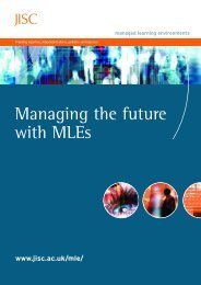 Managing the future with MLEs - Jisc