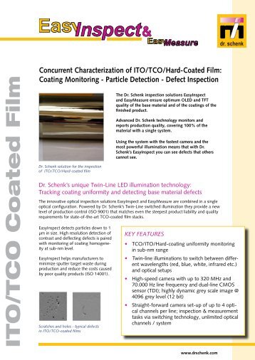 ITO/TCO Coated Film - Dr. Schenk Inspection Systems