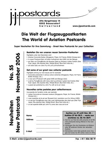 List No. 55 - November 2006 - jj Postcards