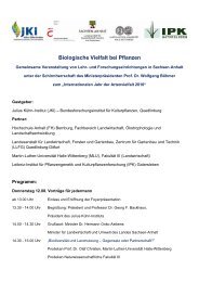 Biologische Vielfalt bei Pflanzen - Julius Kühn-Institut