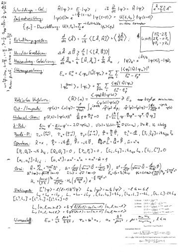 Spickzettel zur zweiten Quantenmechanik-Klausur - jkrieger.de