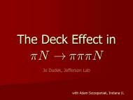The Deck Effect in - Jefferson Lab