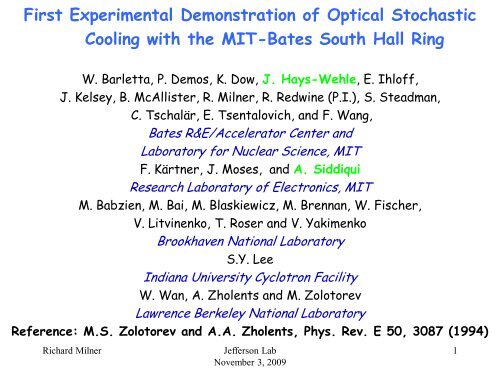 Richard Milner - Jefferson Lab