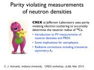 Parity violating measurements of neutron densities - Jefferson Lab