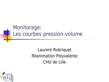 Monitorage : courbe pression-volume - JLAR