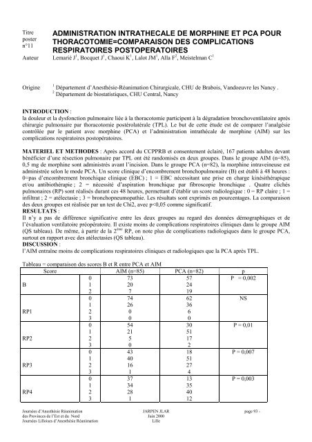 Le livret des communications - JLAR