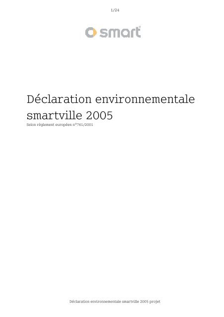 2 Présentation du site de smartville - Daimler