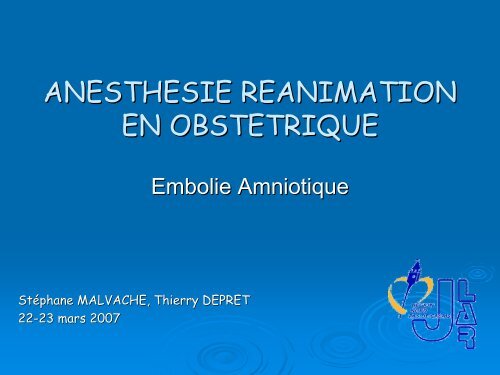 Embolie Amniotique - JLAR