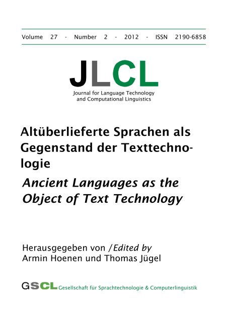 Heft 2/2012 - JLCL