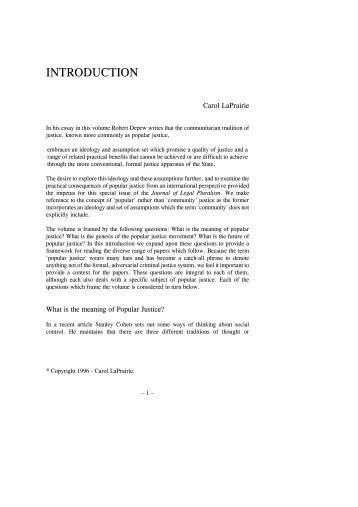 article (pdf) - Journal of Legal Pluralism