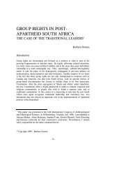 group rights in post- apartheid south africa - Journal of Legal Pluralism