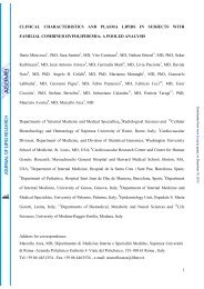 1 CLINICAL CHARACTERISTICS AND PLASMA LIPIDS IN ...