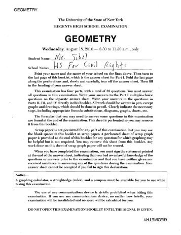 Geometry Regents 0810 Answers - JMap