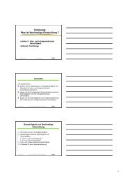 Vorlesung: Was ist Nachhaltige Entwicklung ?