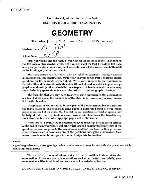 Geometry Regents Answers - JMap