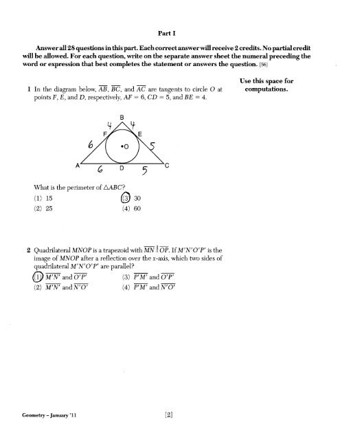 Geometry Regents Answers - JMap