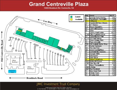 Grand Centreville Plaza - Lease - JMC Investment Trust Company