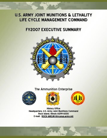 us army joint munitions & lethality life cycle ... - JMC - U.S. Army