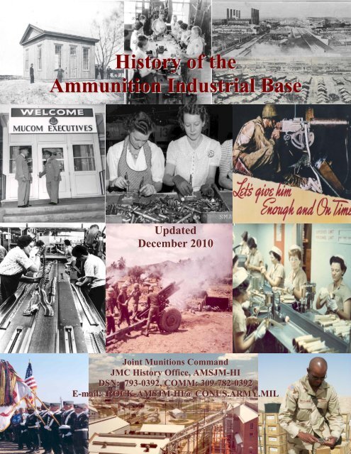 History of the Ammunition Industrial Base - JMC - U.S. Army