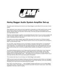 Harley Bagger Audio System Amplifier Set-up - J&M Motorcycle Audio