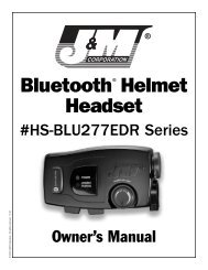 Bluetooth Helmet Headset - J&M Motorcycle Audio