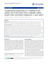 Toxoplasmosis presenting as a swelling in the axillary tail of the ...