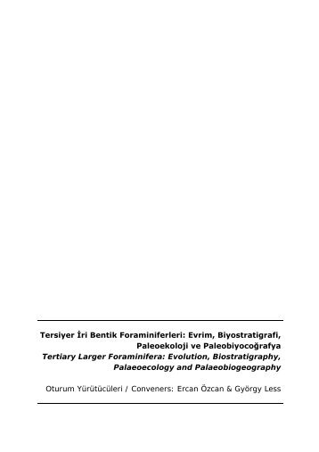 Tersiyer Ä°ri Bentik Foraminiferleri: Evrim, Biyostratigrafi, Paleoekoloji ve