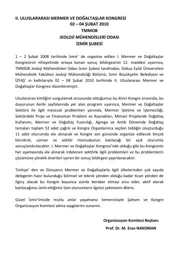 Ä±Ä±. uluslararasÄ± mermer ve doÄaltaÅlar kongresi 02 - Jeoloji ...