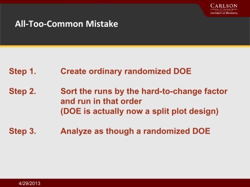 Exploring Best Practices in the Design of Experiments - JMP