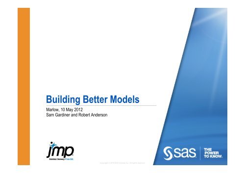 Building Better Models UK.pptx - JMP