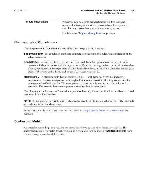 Modeling and Multivariate Methods - SAS