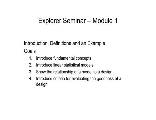 Presentation: Exploring Best Practices in Design of Experiments - JMP