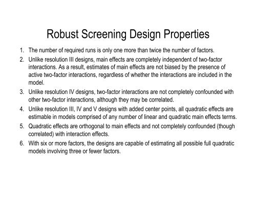 Presentation: Exploring Best Practices in Design of Experiments - JMP