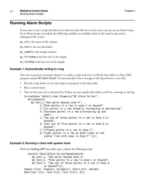 Quality and Reliability Methods - SAS