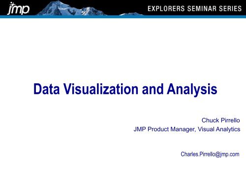 Data Visualization and Analysis - JMP