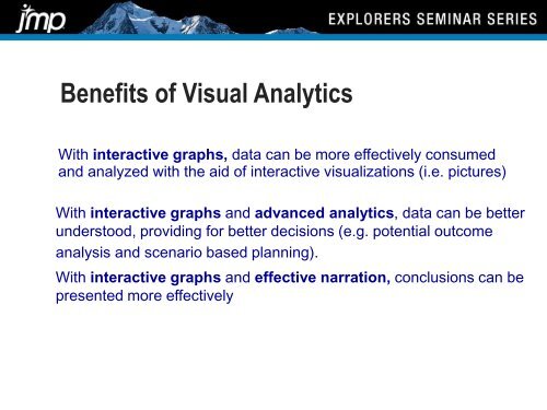 Data Visualization and Analysis - JMP