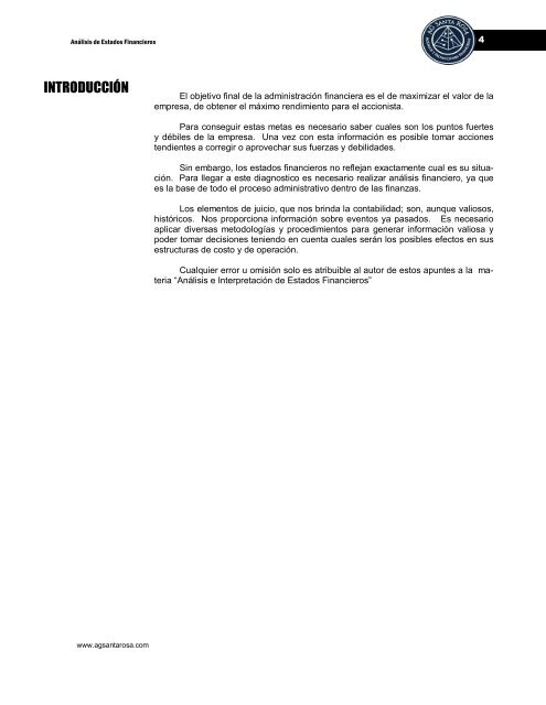 Analisis de Estados Financieros