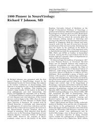 Richard T Johnson, MD - Journal For Neurovirology