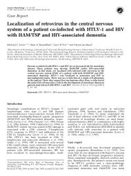 Localization of retrovirus in the central nervous system of a patient ...